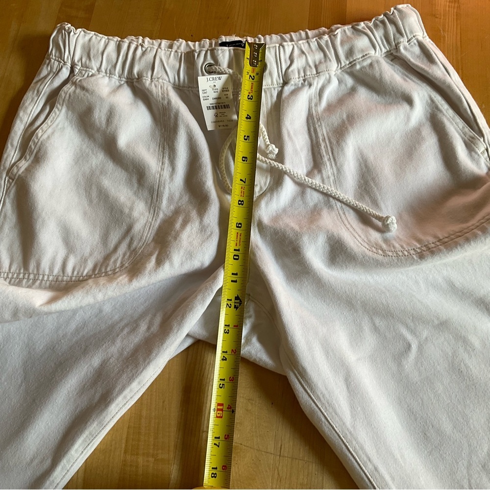 J.Crew Men’s NWT White Cotton Drawstring Pants Size 32 Elastic Waist - Picture 7 of 16